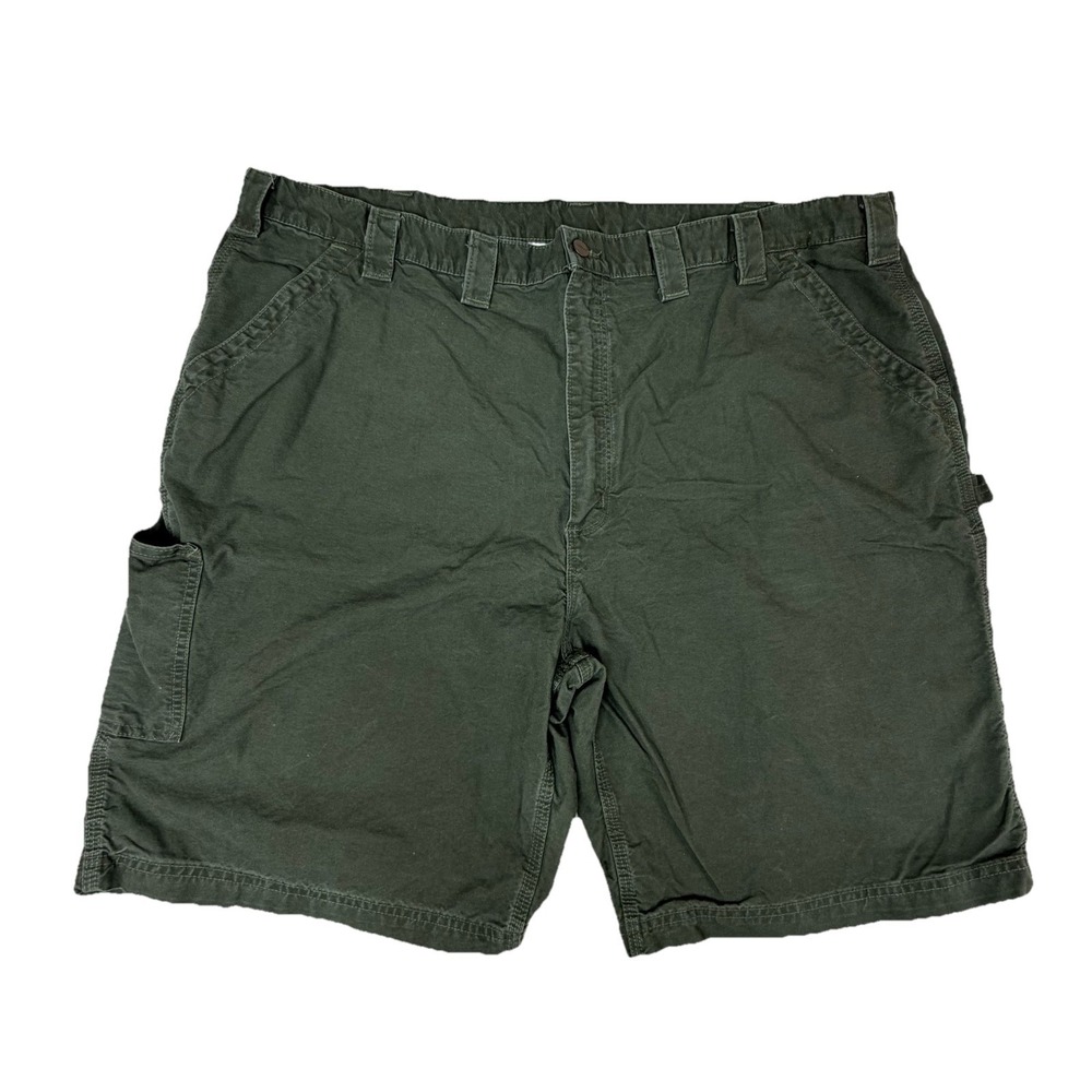 Carhartt Mens Green Carpenter Work Shorts Sz 48 Canvas B147 Utility 11" inseam